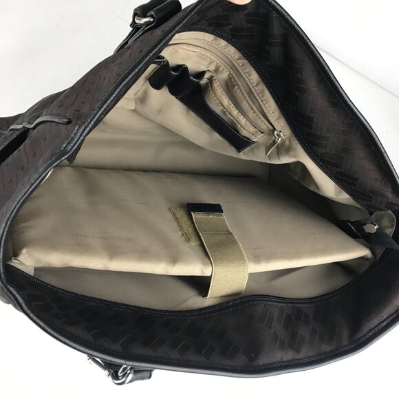 Nine‎ West Tote Travel Computer Shoulder Bag Designer Case Womens Brown/Black - Picture 11 of 15